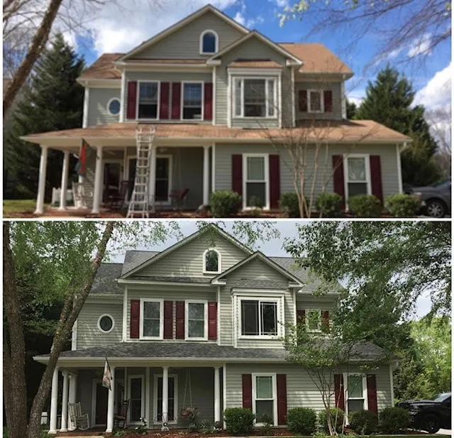 Before after roof installation