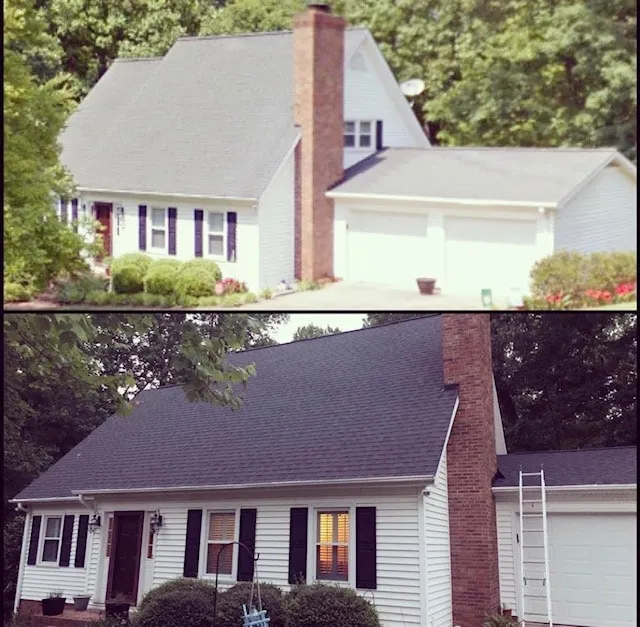 Before after roof installation