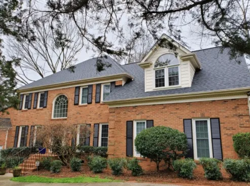New gutter installation on Charlotte NC home